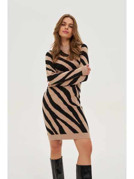 Moodo Priliehavé béžové šaty Moodo