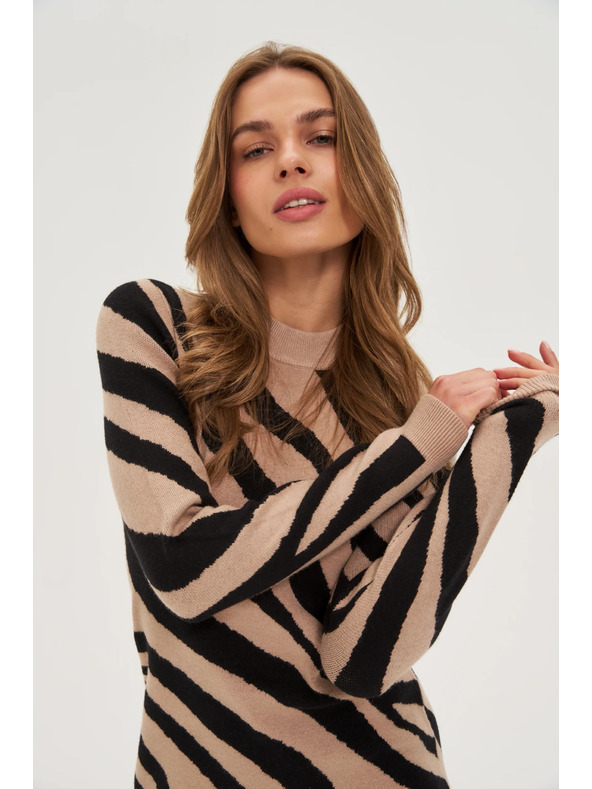 Moodo Priliehavé béžové šaty Moodo