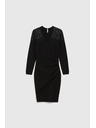 Moodo Priliehavé čierne šaty s ozdobou Moodo