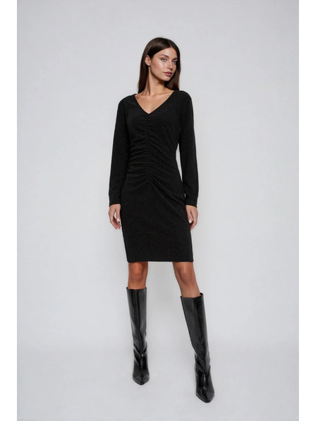 Moodo Priliehavé čierne šaty Moodo