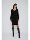 Moodo Priliehavé čierne šaty Moodo
