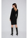 Moodo Priliehavé čierne šaty Moodo