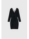 Moodo Priliehavé čierne šaty Moodo