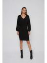 Moodo Lesklé šaty čierne Moodo