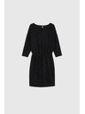 Moodo Čierne šaty zdobené trblietavou niťou Moodo