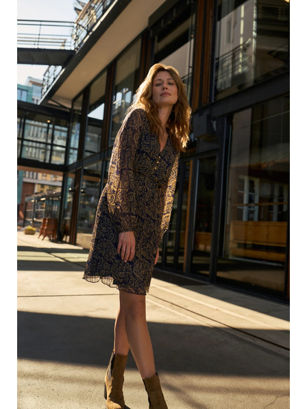 Moodo Vzorované šaty tmavo modré Moodo