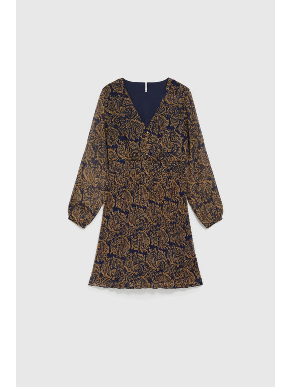 Moodo Vzorované šaty tmavo modré Moodo