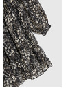 Moodo Vzorované šaty s výstrihom čierne Moodo
