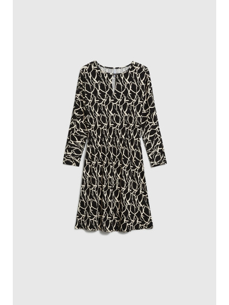 Moodo Vzorované šaty čierne Moodo
