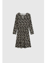 Moodo Vzorované šaty čierne Moodo