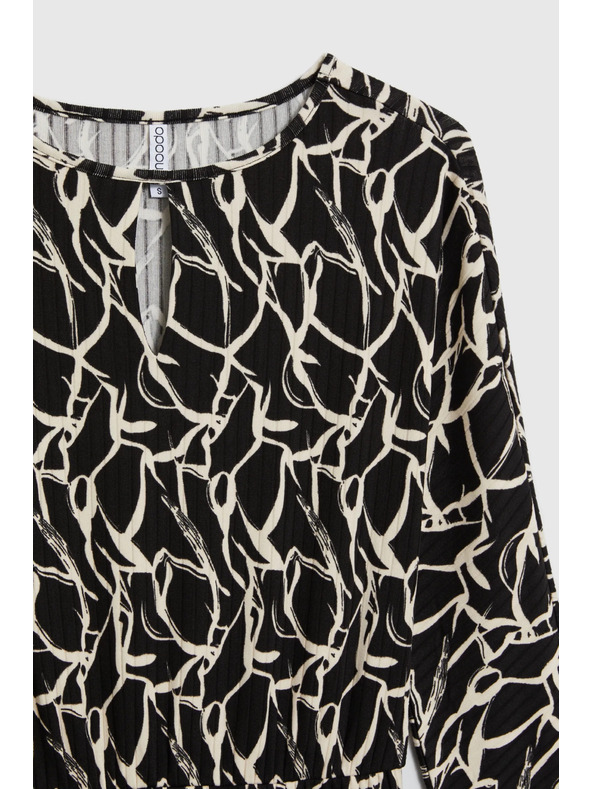 Moodo Vzorované šaty čierne Moodo