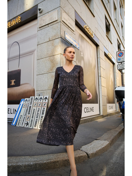 Moodo Čierne midi šaty Moodo