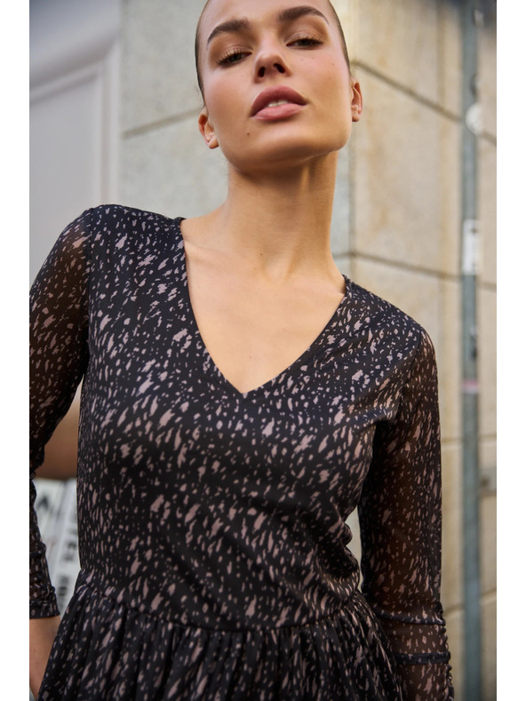 Moodo Čierne midi šaty Moodo