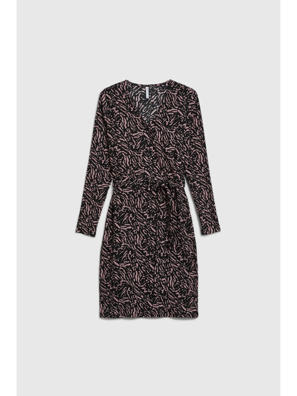 Moodo Priliehavé čierne šaty Moodo