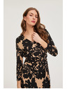 Moodo Vzorované šaty čierne Moodo