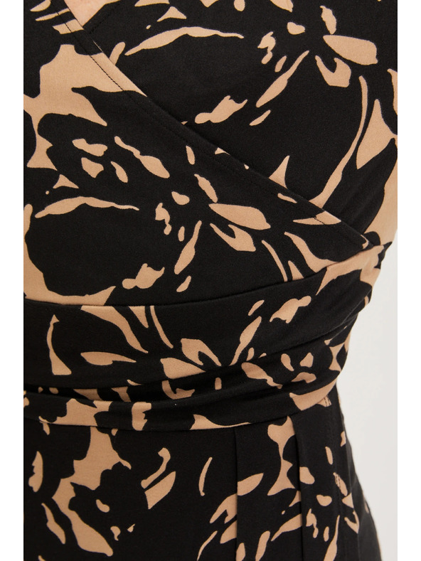 Moodo Vzorované šaty čierne Moodo