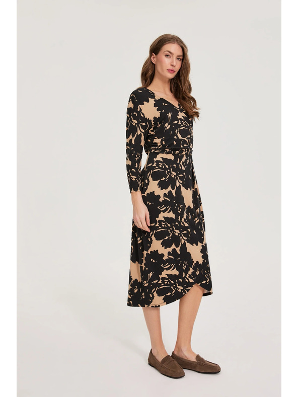 Moodo Vzorované šaty čierne Moodo