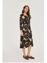 Moodo Vzorované šaty čierne Moodo
