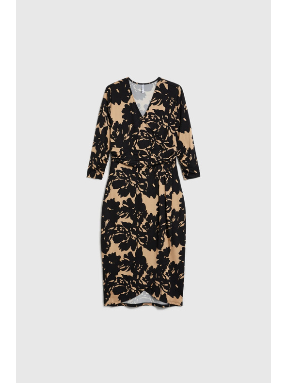 Moodo Vzorované šaty čierne Moodo