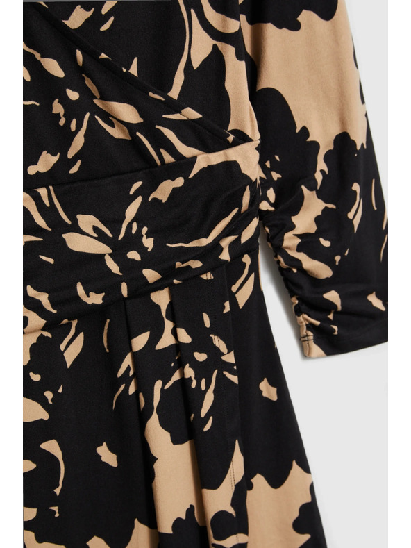 Moodo Vzorované šaty čierne Moodo
