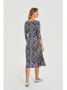 Moodo Tmavo modré šaty so vzorom paisley Moodo
