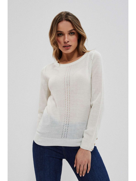 Moodo Perleťový sveter s čipkovanou ozdobou Moodo