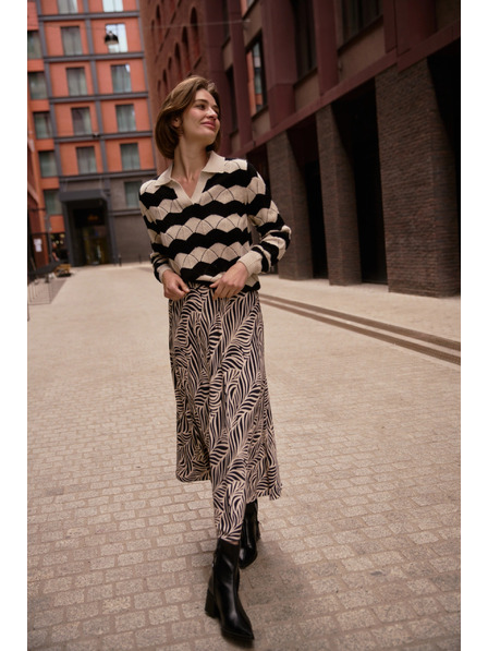 Moodo Sveter s golierom béžový Moodo