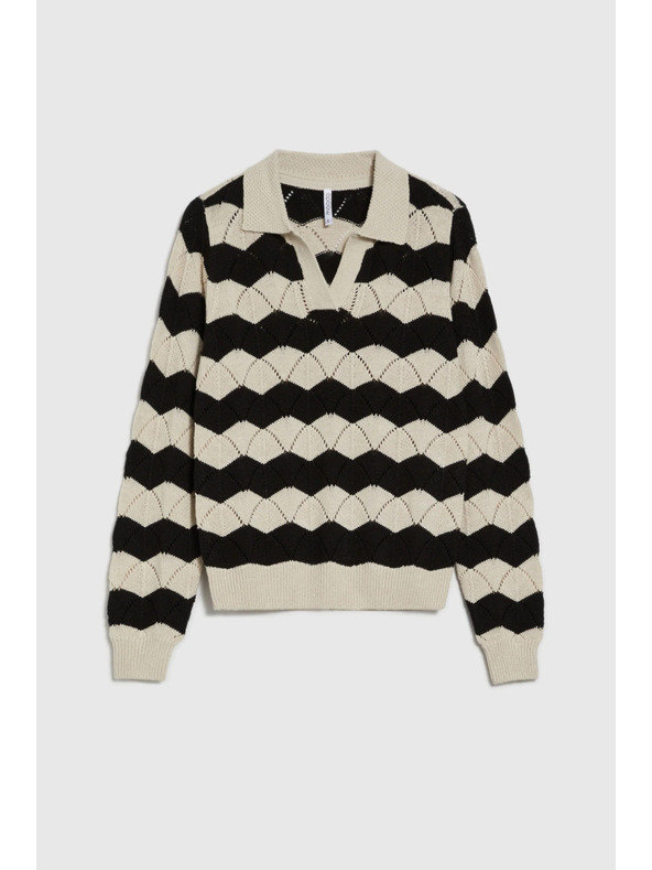 Moodo Sveter s golierom béžový Moodo