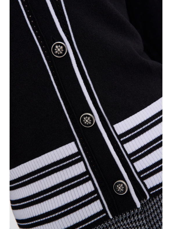 Moodo Sveter s ozdobnými gombíkmi čierny Moodo