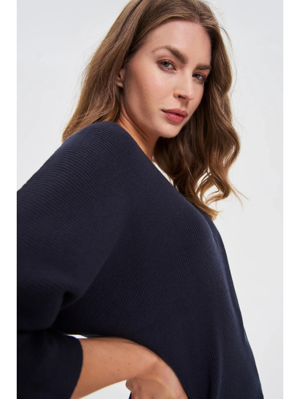 Moodo Sveter s 3/4 rukávmi tmavomodrý Moodo