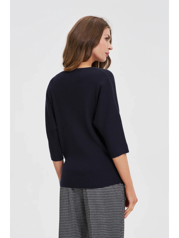 Moodo Sveter s 3/4 rukávmi tmavomodrý Moodo