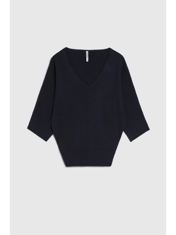 Moodo Sveter s 3/4 rukávmi tmavomodrý Moodo