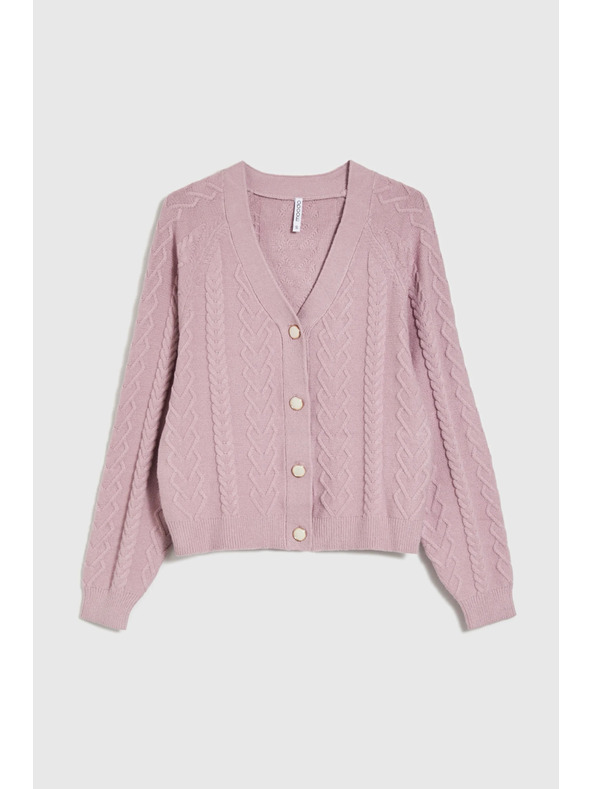 Moodo Ružový kardigán Moodo