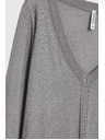 Moodo Šedý sveter s metalickým vláknom Moodo