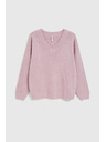 Moodo Azúrový sveter ružový Moodo
