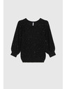 Moodo Sveter s flitrami čierny Moodo