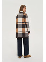 Moodo Béžový károvaný kardigán Moodo
