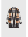 Moodo Béžový károvaný kardigán Moodo