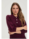Moodo Sveter s golierom vínový Moodo
