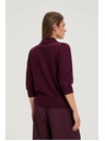 Moodo Sveter s golierom vínový Moodo