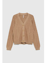 Moodo Pletený béžový kardigán Moodo