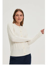 Moodo Sveter s ozdobným pletením ecru Moodo