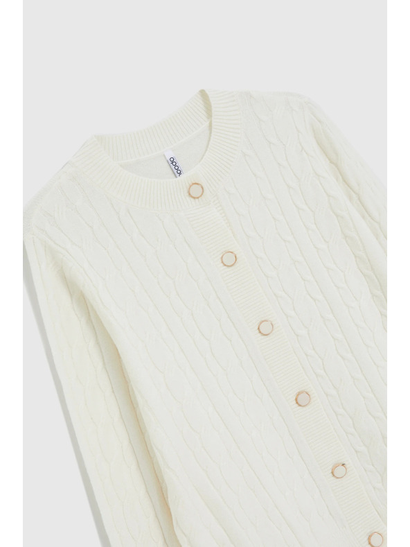 Moodo Sveter s ozdobným pletením ecru Moodo