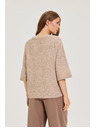 Moodo Sveter s krátkymi rukávmi béžový Moodo