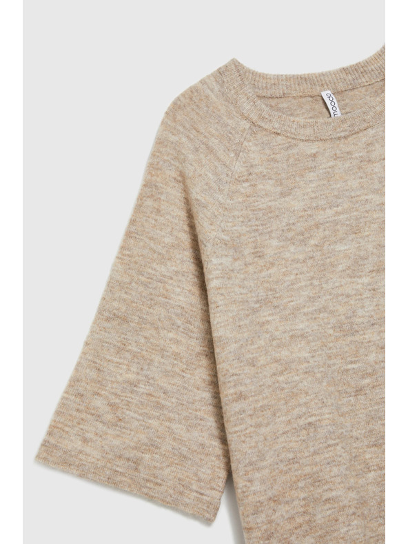 Moodo Sveter s krátkymi rukávmi béžový Moodo