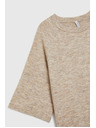 Moodo Sveter s krátkymi rukávmi béžový Moodo