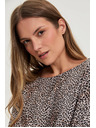 Moodo Sveter s leopardím vzorom béžový Moodo