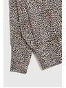 Moodo Sveter s leopardím vzorom béžový Moodo
