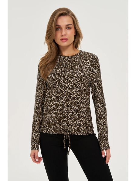 Moodo Sveter s jemným vzorom béžový Moodo