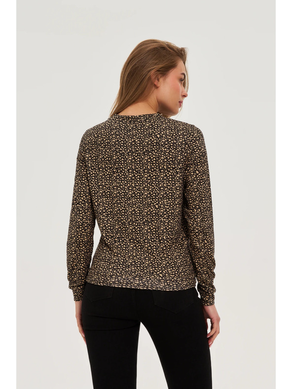 Moodo Sveter s jemným vzorom béžový Moodo